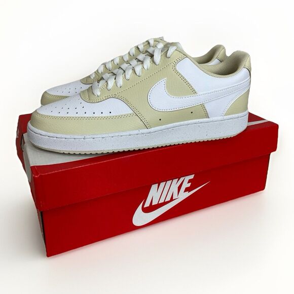 Nike Court Vision Low HM9862-200 Light Khaki White Tennis Gym Shoes Men 10 New - Picture 11 of 11